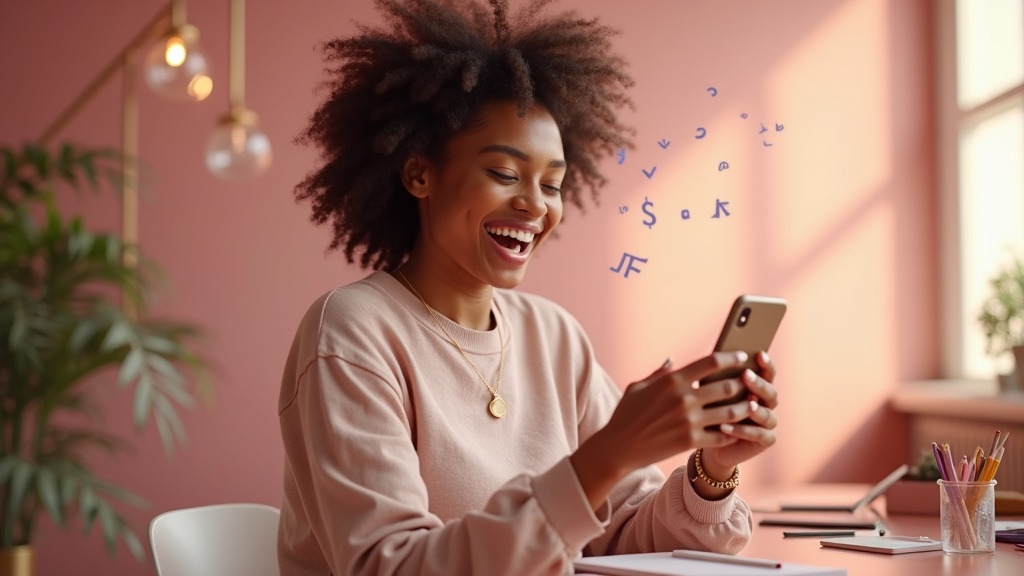 Content creator checking subscriber notifications